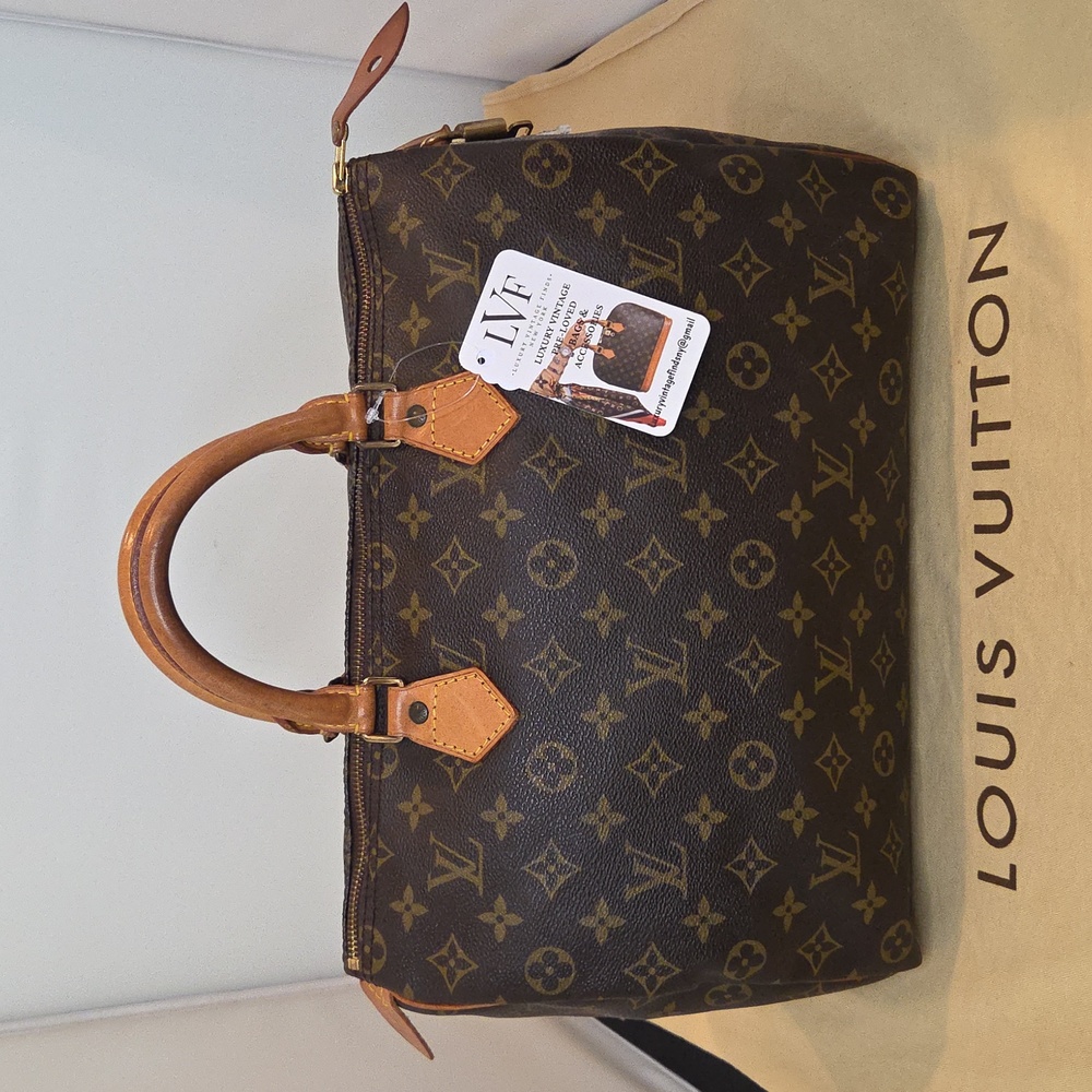 Louis Vuitton 1992 Ultra Rare Vintage Speedy35 Excellent condition lock/key #308 - Picture 3 of 17